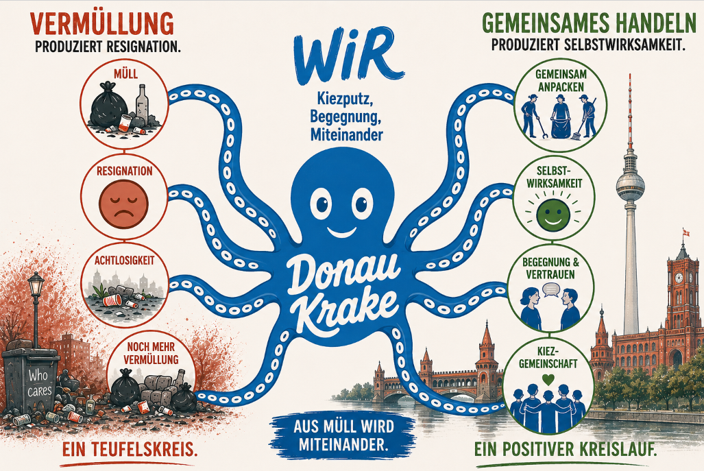 Schaubild: Aus Müll wird Miteinander
